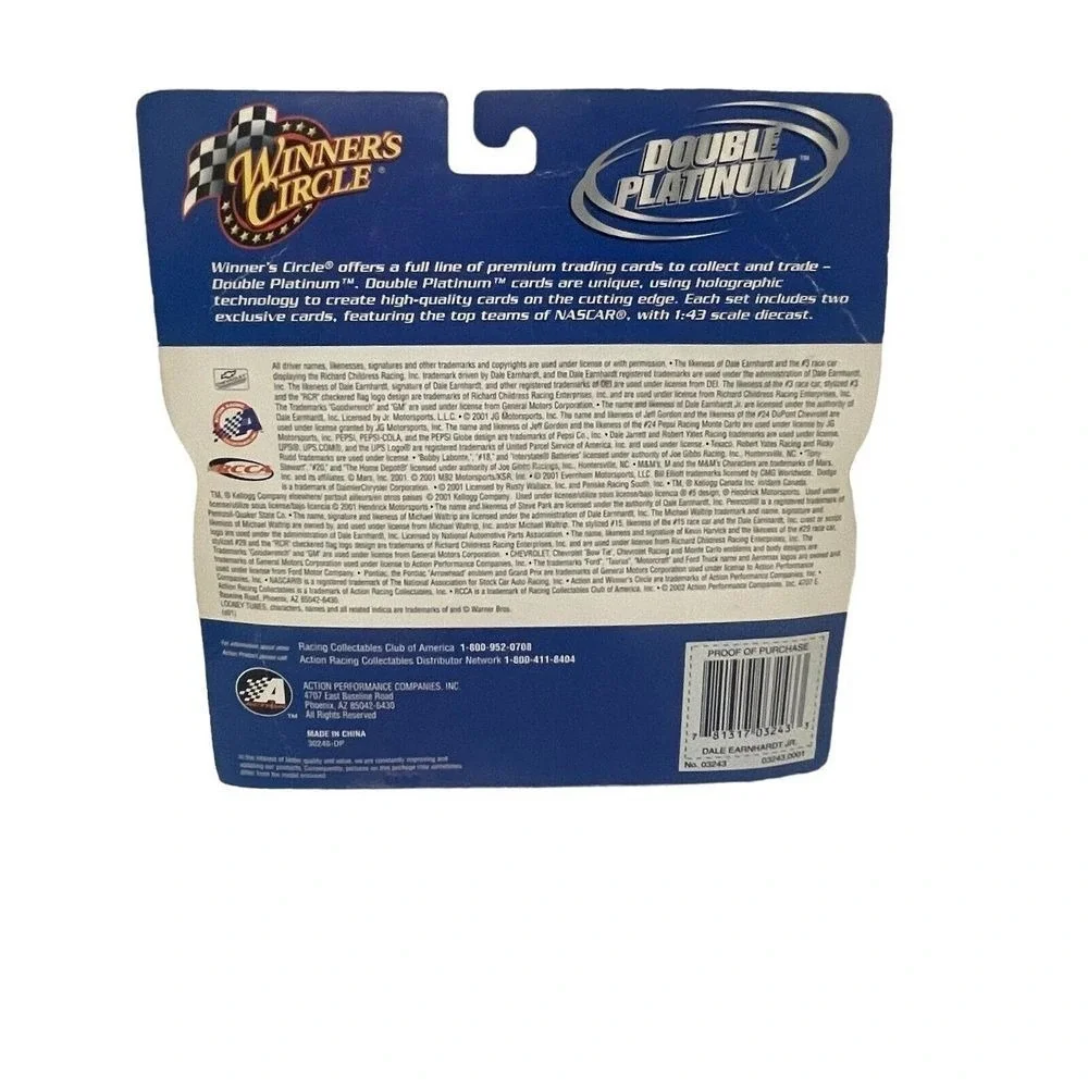 Nascar Winners Circle 2002 Dale Earnhardt Jr #3 Double Platinum OREO RITZ 1:43